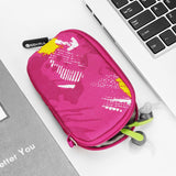 Geekria Shield Pouch for Earbuds / Headphone Organizer Bag / Universal Headphone Protective Pouch / Pocket Earphone Case / Coin Purse Change Holder / Portable Travel Bag (Pink)