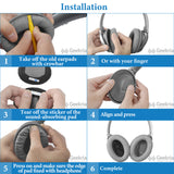 Geekria Replacement Ear Pads for Bose New QuietComfort, QC 45/ 35II/ 35IIGaming/ 35/ 25/ 15/ SE, AE 2/2i/2w, SoundTrue, SoundLink AE2 Headphones, with Video Guide (White Smoke)