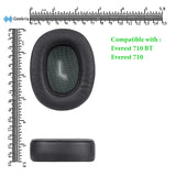 Geekria QuickFit Replacement Ear Pads for JBL Everest 710/710BT Headphones Ear Cushions, Repair Parts (Black)