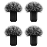 Geekria for Creators Furry Windscreen for Lark A1, Compatible with Hollyland Lark A1 Wireless Mic, Mic DeadCat Wind Cover Muff, Fluff Cover Windshield, Wind Noise Reduction (Grey / 4 Pack)
