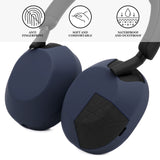 Geekria Silicone Headphone Cover Compatible with Sony WH-1000XM5, WH1000XM5 Wireless Headphones, Scratch Protection Case / Earpieces Cover / Headset Speakers Skin Protector (Blue)