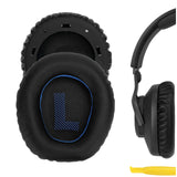 Geekria QuickFit Replacement Ear Pads for JBL Quantum 100 Headphones Ear Cushions, Repair Parts (Black Blue)