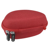 Geekria Shield Headphones Case Compatible with Sennheiser Momentum 2.0, Logitech H900, H800, H600 Case, Replacement Hard Shell Travel Carrying Bag with Cable Storage (Luxe Red)