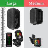 Geekria Shield Case for Guitar Tuner, Portable Cover, Tuner Storage Case, Compatible with Snark SN1X, SN5X, St-8 Tuner with Space for Pick Holder (Black)