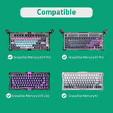 Geekria Keyboard Carrying Bag, Compatible with GravaStar Mercury K1/ Mercury K1 Pro/ K1 Lite/ V75 Pro/ V75 Lite/ V75 HE/ V75 Pro HE, EVA Hard Shell Travel Replacement Case (Dark Gray)