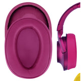 Geekria QuickFit Replacement Ear Pads for Sony MDR-100A MDR-100AAP MDR-H600A Headphones Ear Cushions, Headset Earpads, Ear Cups Cover Repair Parts (Bordeaux Red)
