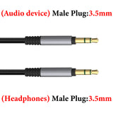 Geekria Audio Cable Compatible with V-MODA Crossfade 3/2/LP2, M-100, M-80, V-80 Headphones, 1/8" (3.5mm) to 3.5mm Braided Nylon Replacement Stereo Cord (4 ft / 1.2 m)