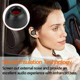 Geekria 3 Pairs Comfort Memory Foam True Wireless Earbuds Ear Tips Compatible with 4.5-6.3mm in-Ear Earphones Nozzle Blocking Noise Foam Tips / Earbud Ear Tips /Tips Eartips (L Size / Short)