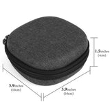 Geekria Shield Speaker Case Compatible with Bose SoundLink Micro, Replacement Travel Hard Shell Portable Speaker Protective Carrying Bag with Cable Storage, Keychain Hook (Grey)