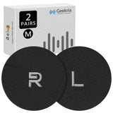 Geekria 2 Pairs Mesh Fabric Headphones Ear Covers - Product Safety Certified - Washable & Stretchable Earcup Protectors for Over-Ear Headsets, Sweat Pads for Gym, Gaming (M / Black)