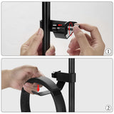 Geekria for Creators Headphone Headset Holder Hanger Clip for Microphone Musical Stand, Universal Accessory, Can Hold Headphone, Tambourines, Cords (Black)