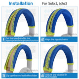 Geekria Headband Cover Compatible with Beats Solo 3, Solo 2 Wireless On-Ear Headphones, Head Top Cushion Pad Protector, Sweat Cover, Replacement Repair Part, Easy DIY Installation (Pop Indigo)