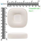 Geekria QuickFit Replacement Ear Pads Compatible with Marshall Major V On-Ear Headphones, Repair Parts (White)
