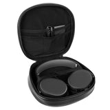 Geekria Headphones Pouch Compatible with Turtle Beach, Razer, Corsair, Logitech, Hyperx Case, Replacement Protective Travel Carrying Bag with Cable Storage (Black PU)