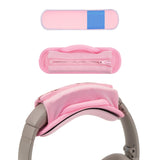 Geekria Short Replacement Medium Hook and Loop Headband Cover + Cooling-Gel Pad Set, Compatible with Skullcandy, Bose, JBL, Sony Headphones Accessory, Easy DIY Installation (Pink)