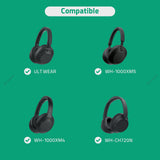 Geekria Audio Cable with Mic Compatible with Sony WH-1000XM6/1000XM5, WH-CH720N, WH-XB910N Headphones, 3.5mm Braided Nylon Replacement Stereo Cord with Inline Microphone (4 ft / 1.2m)