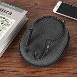Geekria Shield Bone Conduction Headphones Case Compatible with Rumatas, Wigfar, Eyancotoi, PURERINA and More, Replacement Hard Shell Travel Carrying Bag with Cable Storage (Dark Grey)