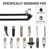 Geekria for Creators Microphone Arm Compatible with Rode PodMic, NT-USB, NT1-A, NT1, Mic Boom Arm Mount with Table Flange Adapter, Suspension Stand, Mic Scissor Arm, Desk Mount Holder