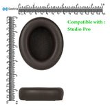 Geekria Replacement Ear Pads for Beats Studio Pro (A2924) Headphones, Ear Cushions, Repair Parts (Deep Brown)