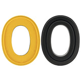 Geekria Gel Ear Pads for 3M WorkTunes (90541, 90542, 90543, 90544)/ Peltor Sport (Tactical TAC100/ 300/ 500)/ ZOHAN (EM033/ 037/ 042)/ PROHEAR (032/ 033/ 037) Headphones (Black + Yellow)