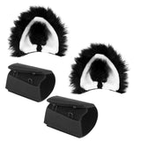 Geekria NOVA Headphone Beam Strap+Cat Ears Attachment Compatible with Bose, Sony, Skullcandy, Beats, Marshall Headphones, Easy DIY Installation, Comfortable & Stylish (Black / Black+White)