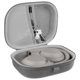 Geekria Shield Headphones Case Compatible with Sony WH1000XM4, WH1000XM3, WH1000XM2, WH-XB910N Case, Replacement Hard Shell Travel Carrying Bag with Accessories Storage (Microfiber Grey)