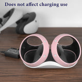 Geekria Silicone Controller Cover Compatible with Sony PlayStation VR2, PS VR2 Anti-Fall Protective Handle Sleeve, Soft Ring Hand Grips, Unibody Design (Pink)
