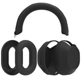 Geekria Silicone Headphone Cover Kits Compatible with Sony WH-1000XM5, WH1000XM5 Wireless Headphones, Scratch Protection Case / Earpieces Cover / Headband Cover / Skin Protector (Black)