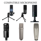 Geekria for Creators Universal Microphone Clip Holder, Adjustable Mic Mount with 5/8" Male to 3/8" Female Screw Adapter, Compatible with Audio-Technica AT2020, Shure SM58S (Black)