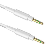Geekria Audio Cable Compatible with Beats Studio Pro/3/2, Solo 4/3/2/HD, Mixr, Pro Headphones Cable, 1/8" (3.5mm) to 3.5mm Replacement Stereo Cord (4 ft/1.2 m White)
