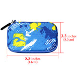 Geekria Shield Sports Earbuds Pouch, Earbuds Protective Case, In-Ear Headphones Travel Bag Compatible with Sony Walkman, Bose SoundSport, JBL EnduranceRUN, Plantronics, Sephia (Blue)