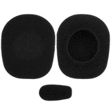 Geekria Comfort Foam Ear Pads Compatible with BlueParrott B350-XT (204260) Headphones, Replacement Cushions with Mic Windscreen Cover (Black)