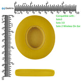 Geekria QuickFit Replacement Ear Pads for Beats Solo 3 (A1796), Solo 3.0 Wireless On-Ear Headphones Ear Cushions, Headset Earpads, Ear Cups Cover Repair Parts (Club Yellow)
