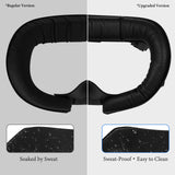 Geekria VR Upgraded Facial Interface & Face Cover Pad Compatible with Meta Quest 3, Sweat-Proof PU Foam Cushion, Accessory Set with Anti-Leakage Light Nose Pad and Lens Protector
