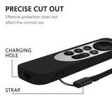 Geekria Protective Case Compatible with 2022 Apple TV 4K 3th Gen Remote - Light Weight Anti Slip Shock Proof Silicone Cover for 2021 Apple TV 4K Siri 2nd Gen Remote Controller with Lanyard