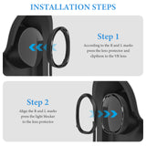 Geekria VR Glasses Spacer Compatible with Meta Quest 3S, Magnetic Frame Lens Insert, Protector Anti-Scratches Ring, Prevent Scratches Between Glasses and VR Lens (Black)