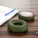 Geekria QuickFit Replacement Ear Pads for Beats Solo3, Solo 3.0 Wireless (A1796) Headphones Ear Cushions, Headset Earpads, Ear Cups Cover Repair Parts (Green)