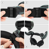 Geekria 3D Printed Demon Horns for Over Ear Headphones, Handmade Devil Headband, Adjustable Accessories, Cosplay Ears Attachment in Various Dress Up Party Halloween (Illidan Stormrage)