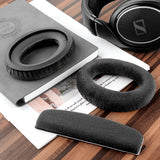 Geekria Earpad + Headband Compatible with Sennheiser HD598, HD598SE, HD598CS, HD515, HD555, HD595, HD518 Headphone Ear Pad + Headband / Ear Cushion + Headband / Repair Parts Suit (Velour/Black)