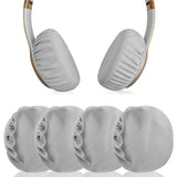 Geekria 2 Pairs Flex Fabric Headphones Ear Covers (Product Safety Certified), Washable & Stretchable Sanitary Earcup Protectors for On-Ear Headset, Sweat Cover (Small / Gray)