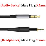 Geekria Nylon Braided Audio Cable Compatible with AKG K450, K451, K452, Q460, JBL J88 series, J55 series Headphones, 2.5mm to 3.5mm Replacement Stereo Cord (4 ft/1.2m)