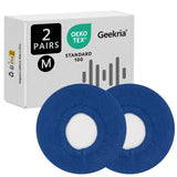 Geekria 2 Pairs Knit Headphones Ear Covers - OEKO-TEX & SGS Product Safety Certified - Washable & Stretchable Earcup Protectors for Over-Ear Headsets, Sweat Pads for Gym (Size M / Blue)
