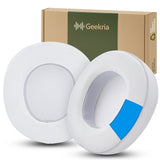 Geekria Sport Cooling-Gel Replacement Ear Pads for SteelSeries Arctis Nova Pro Wired/ Nova1/ 1P/ 1X/ Nova3/ 3P/ 3X/ Nova4/ 4P/ Nova5/ 5P/ 5X/ Nova7/ 7P/ 7X Headphones (White/Grey)