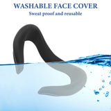 Geekria VR Silicone Face Pad Cover Compatible with Meta Quest 3, Washable Lightproof Anti-Leakage Cushion Pad Mask, VR Headset Face Shield (Black)