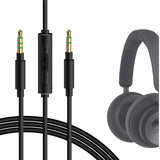 Geekria Audio Cable with Mic Compatible with Beyerdynamic, B&O, B&W, Philips, Jabra, Marshall Headphones Cable, 1/8" (3.5mm) to 3.5mm Replacement Stereo Cord (4 ft/1.2 m)