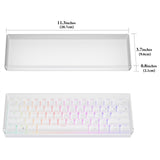 Geekria Premium Acrylic Keyboard Dust Cover for 60% Compact 61 Keys Keyboard Compatible with RK ROYAL KLUDGE RK61, Razer Huntsman Mini 60% Gaming Keyboard