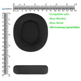Geekria Comfort Mesh Fabric Replacement Ear Pads for Microsoft Xbox Wireless/Stereo Headset 20th Anniversary Special Edition Headphones Ear Cushions, Repair Parts (Black)