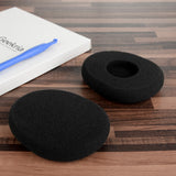 Geekria QuickFit Foam Replacement Ear Pads for Logitech H800 Headphones Ear Cushions, Headset Earpads, Ear Cups Cover Repair Parts (Black)