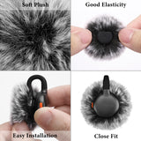 Geekria for Creators Furry Windscreen for Lark M2S, Compatible with Hollyland Lark M2S Wireless Mic, Mic DeadCat Wind Cover Muff, Fluff Cover Windshield, Wind Noise Reduction (Grey / 4 Pack)