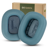 Geekria Elite Sheepskin Replacement Ear Pads Compatible with Apple AirPods Max (A2096)/Max 2 (A3184) Headphones Ear Cushions, Repair Parts (Blue)